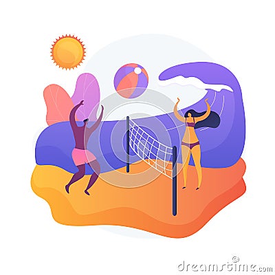 Summer beach activities vector concept metaphor Vector Illustration