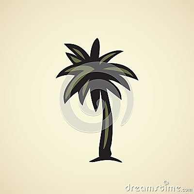Palm tree. Vector drawing Vector Illustration