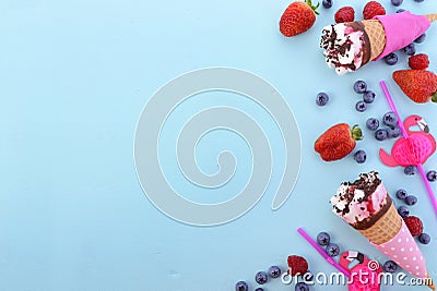 Summertime background with decorated borders. Stock Photo