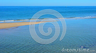 Summertime beach landscape background Stock Photo