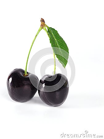 Summertime: black cherry Stock Photo