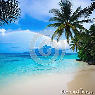 Summertime Paradise Captivating Summer Beach Photos for Your Travel Tropical Island Dreams Jungle Trip Destination Bali Cartoon Illustration