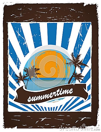 Summertime poster Vector Illustration