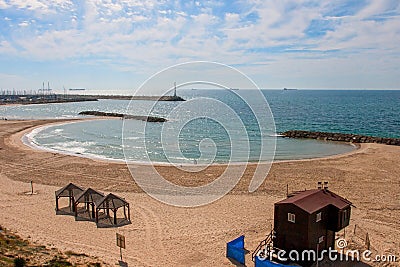 Summery Mediterranean Coast Stock Photo