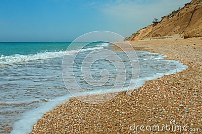 Summery Mediterranean Coast Stock Photo