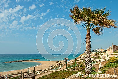 Summery Mediterranean Coast Stock Photo