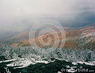 From the summit of Caribou Mountain, Caribou-Speckled Mountain Wilderness, Maine Stock Photo