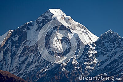 Summit of Dhaulagiri from South Stock Photo