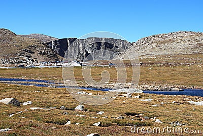 Summit lake park with artic and alpine tundra Stock Photo