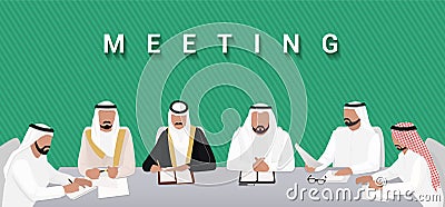 Summit. Meeting of Arab Heads of State Vector Illustration