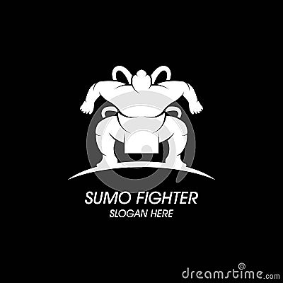 Sumo fighter character illustration Vector Illustration