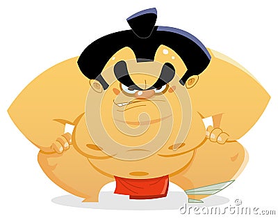 Sumo wrestler Vector Illustration