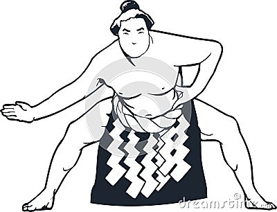 Sumo Wrestler Vector Design Clipart Vector Illustration