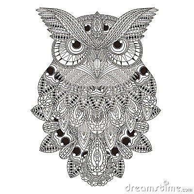 Sumptuous owl Vector Illustration