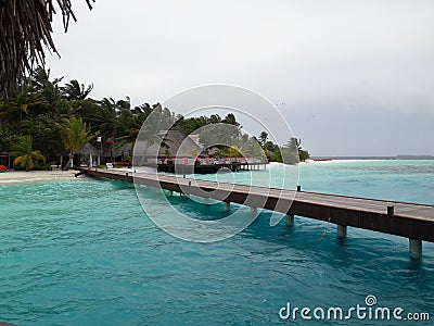 Sun Aqua Vilu Reef resort in maldives Stock Photo