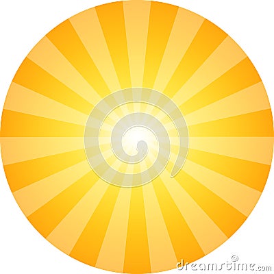 Sun background in circle shape Vector Illustration