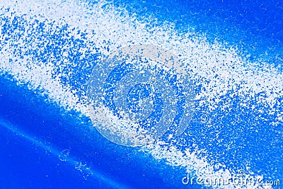 Sun Bleached Blue Paint on Panel of Motor Vehicle Stock Photo