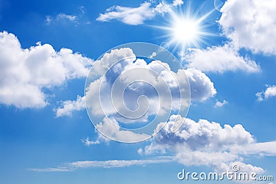 Sun and blue sky Stock Photo