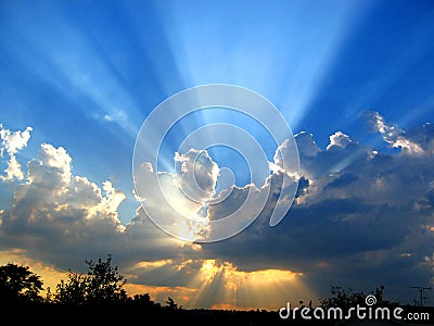 Sun Burst Stock Photo