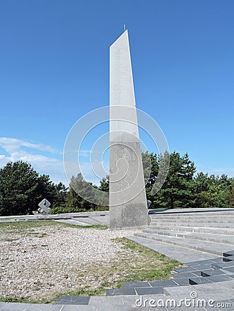 Sun clock on Parnidis dune, Lithuania Stock Photo