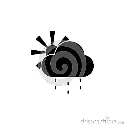 Sun, cloud, rain icon. Simple glyph vector of weather set for UI and UX, website or mobile application Stock Photo