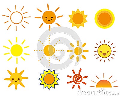 Sun set Vector Illustration