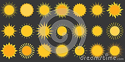 Sun collection vector icon Vector Illustration