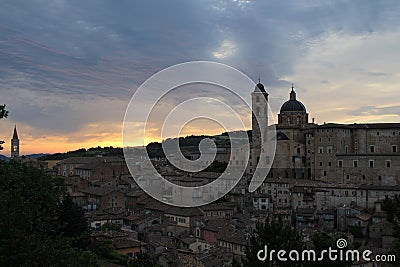 Sunrise in Urbino Stock Photo