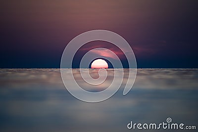 Sunset at the north sea in germany Stock Photo