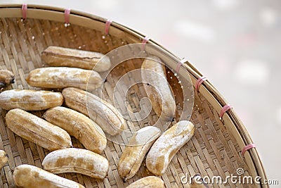 Sun dried banana Stock Photo