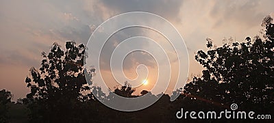 The sun drowns that brings peace Stock Photo