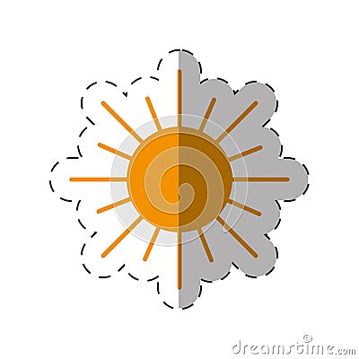 sun energy natural icon Cartoon Illustration