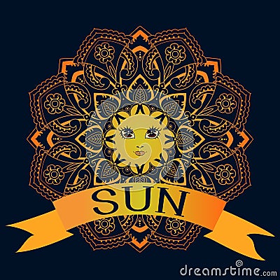 Sun. Vector Illustration