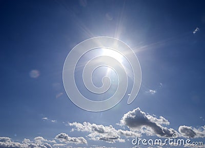 Sun flare Stock Photo