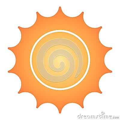 Sun flat icon. Star color icons in trendy flat style. Sunshine gradient style design, designed for web and app. Eps 10. Vector Illustration