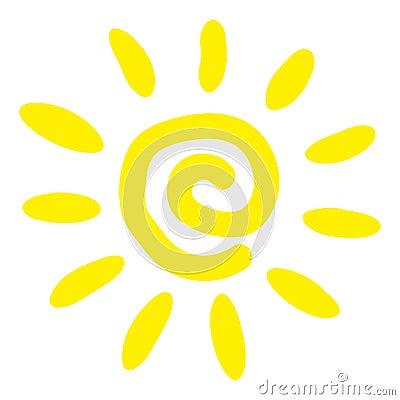 Sun flat icon Vector Illustration