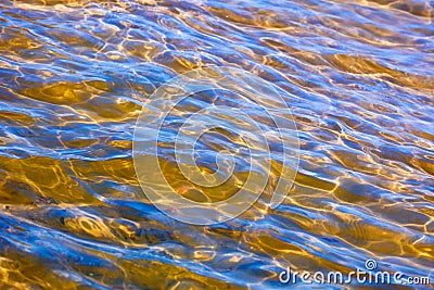 Sun glare on the sea water. Stock Photo