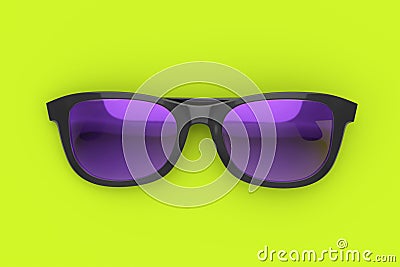 Sun glasses on color background Cartoon Illustration