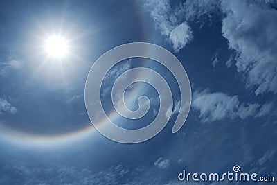 Sun halo Stock Photo