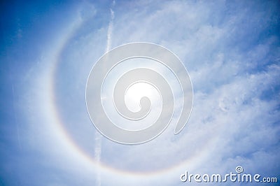 Sun Halo on April 16th, Tampa Florida Stock Photo