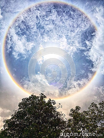 Sun halo Stock Photo