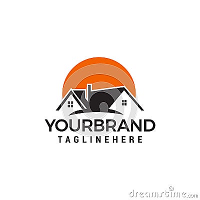 Sun homes logo. Real Estate Logo designs Template Vector Illustration