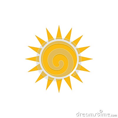 Sun icon. Modern weather icon. Flat vector symbols Vector Illustration