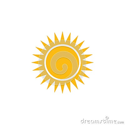 Sun icon. Modern weather icon. Flat vector symbols Vector Illustration