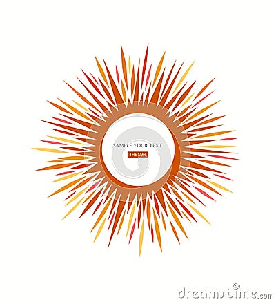 Sun icon sign. Vector Illustration