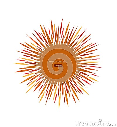 Sun icon sign. Vector Illustration