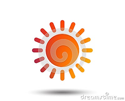 Sun icon. Sunlight summer symbol. Vector Illustration