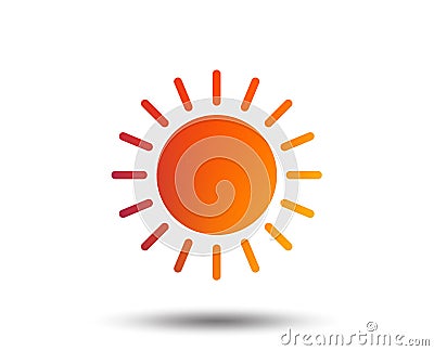 Sun icon. Sunlight summer symbol. Vector Illustration