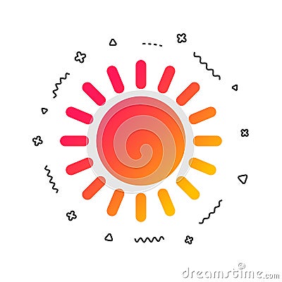 Sun icon. Sunlight summer symbol. Vector Vector Illustration