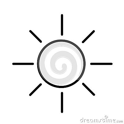 Sun Icon Vector Vector Illustration